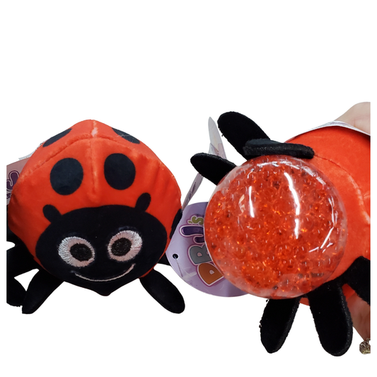BALLE ANTI-STRESS PELUCHE GEL INSECTE 4 CHOIX ASSORTIES