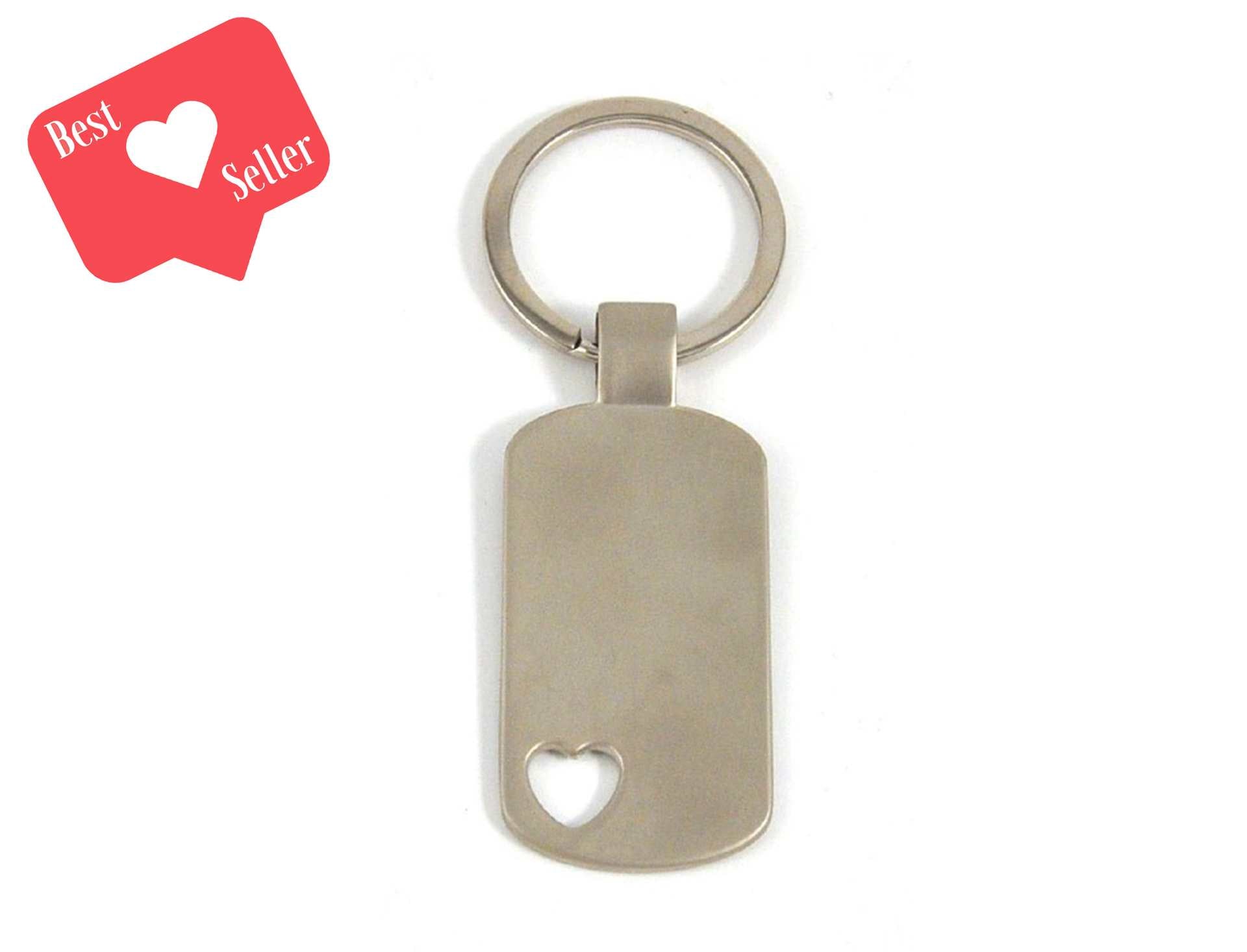 PORTE-CLE "COEUR DECOUPE" ARGENT