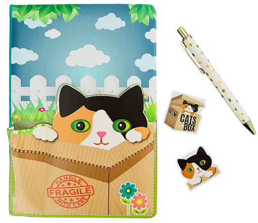 ENSEMBLE JOURNAL + STYLO + 2 AIMANTS - CHAT