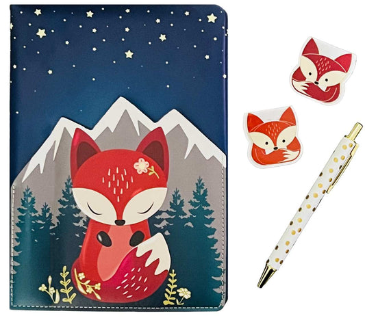 ENSEMBLE JOURNAL + STYLO + 2 AIMANTS - RENARD