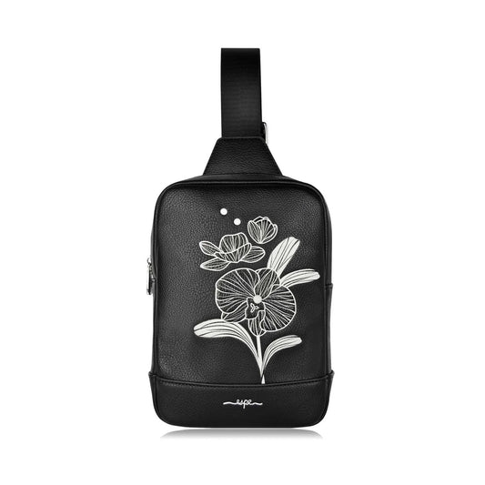 SAC A BANDOULIERE "ORCHID" NOIR