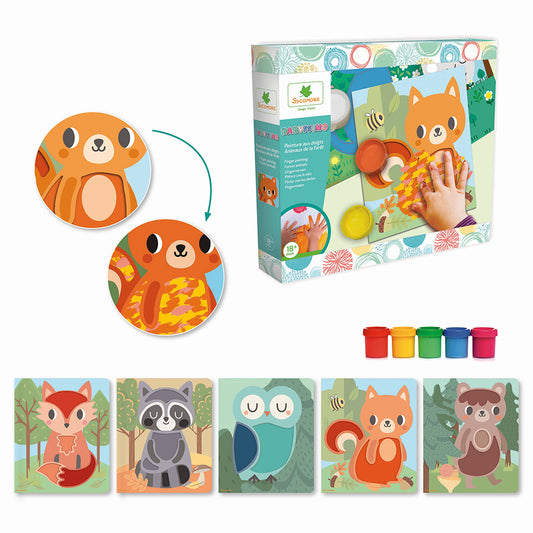 BABYSSIMO - PEINTURE DOIGTS - ANIMAUX FORET