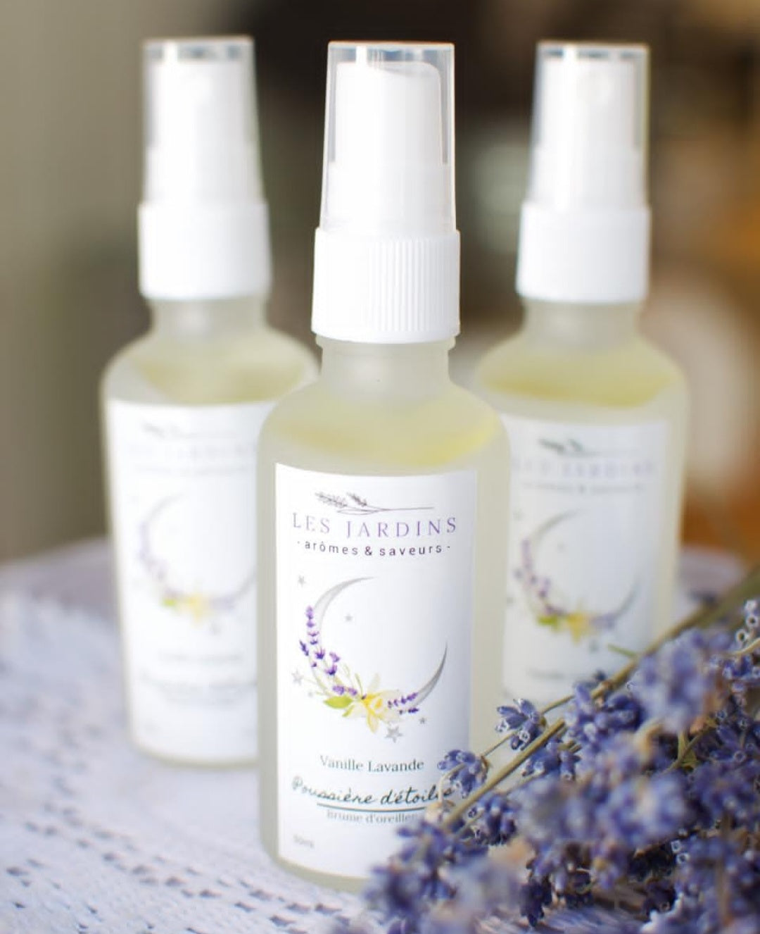 JARDINS ARÔMES & SAVEURS - BRUME OREILLER AIDE SOMMEIL LAVANDE & VANILLE 50ML