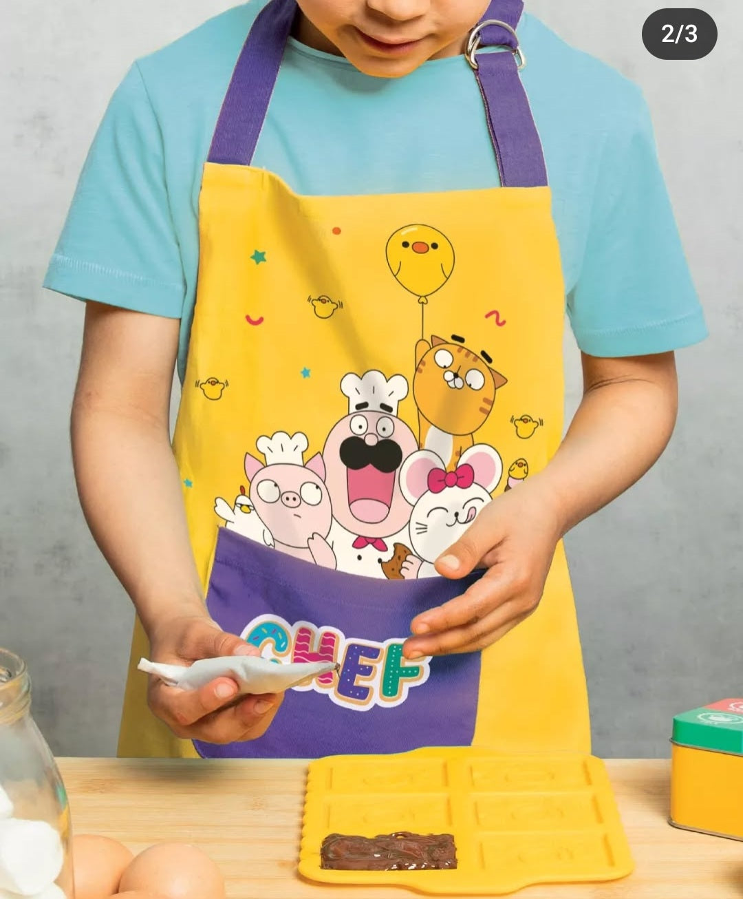 CHEFCLUB - TABLIER EN COTON JAUNE