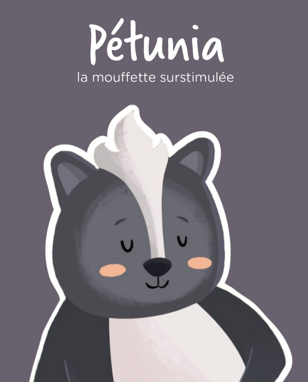 MANIMO - PELUCHE AIDE AU SOMMEIL PETUNIA LA MOUFFETTE