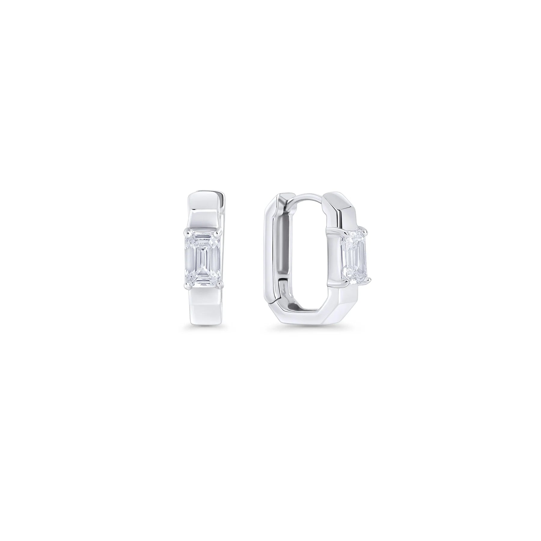 MIA BIJOUX - PAIRE BOUCLE D'OREILLE "SCALA HUGGIE" - ARGENT