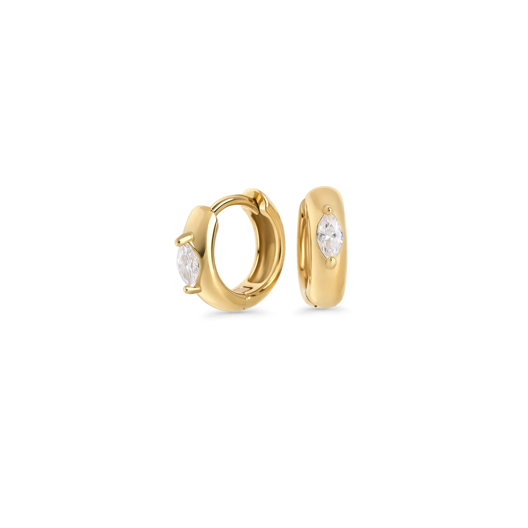 MIA BIJOUX - PAIRE BOUCLE D'OREILLE "ARCHIE HUGGIE" - OR