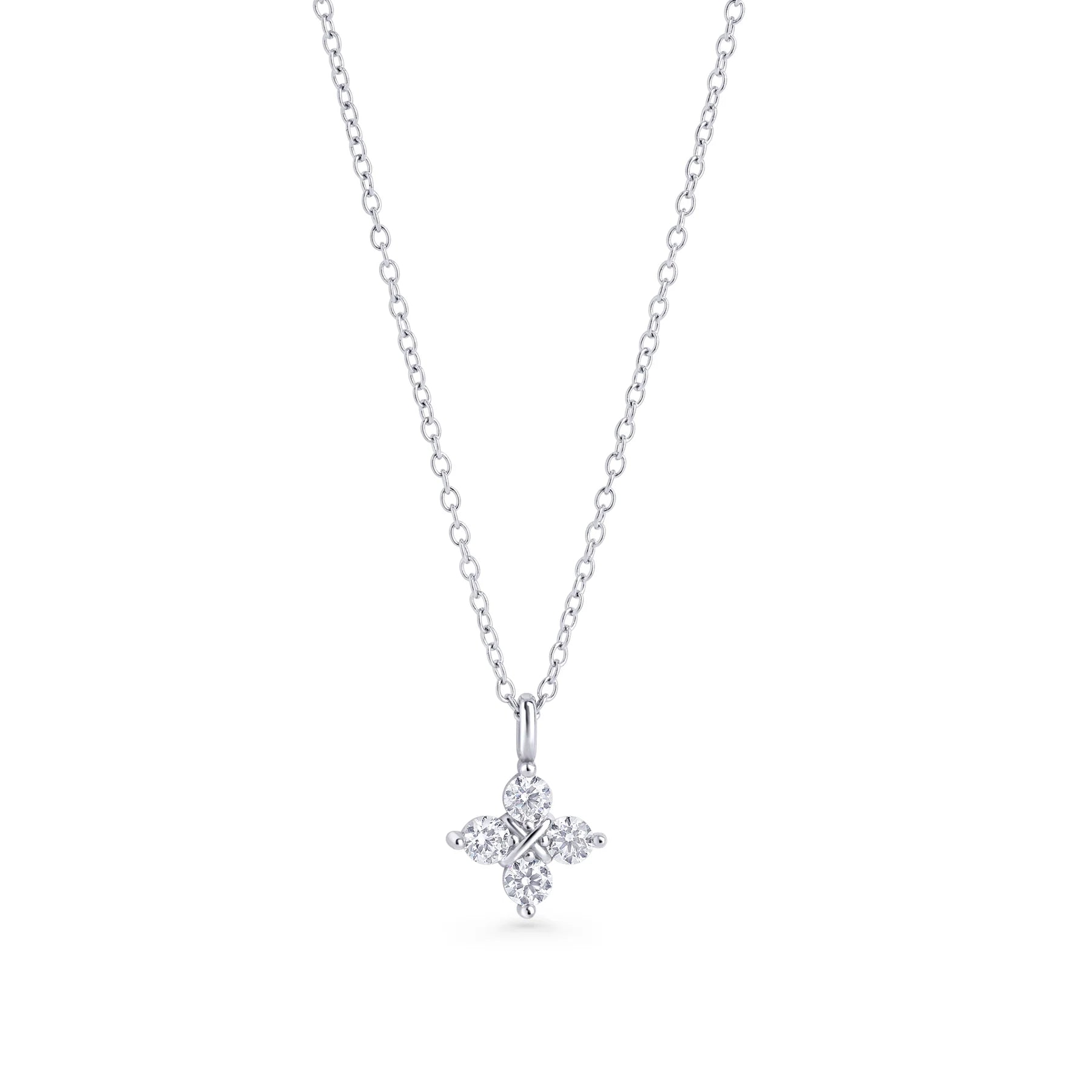 MIA BIJOUX - CHAINE 16" PENDENTIF "BRIGET & PIERRE" - ARGENT