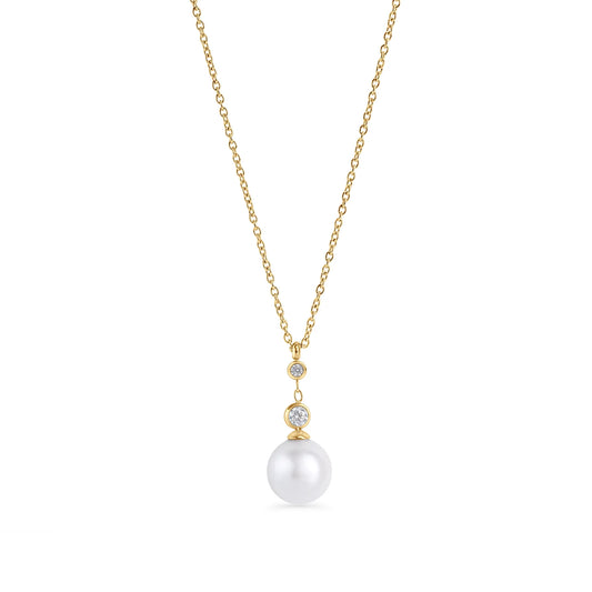 CHAINE PENDENTIF - MIA BIJOUX "MONROE & PERLE" - OR