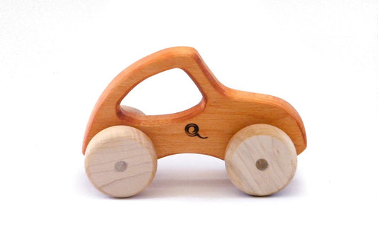 Auto en bois à pousser - orange