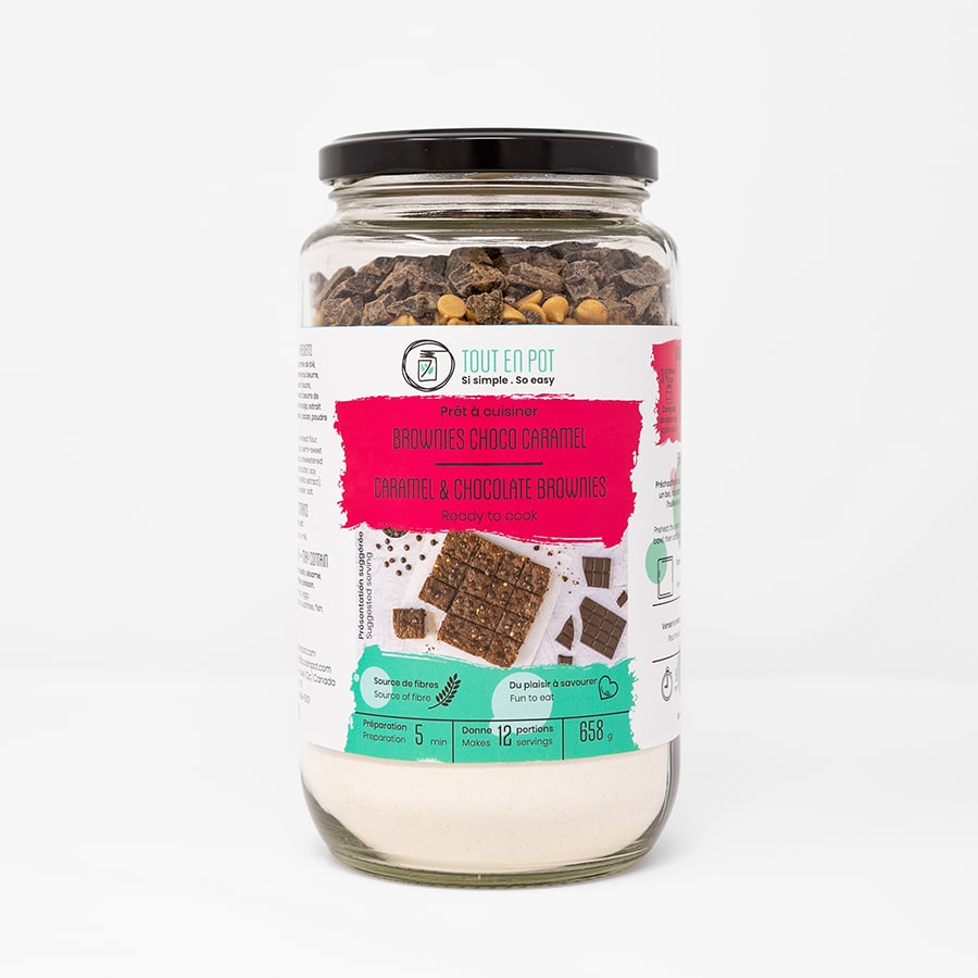 POT BROWNIES CHOCO-CARAMEL 12 PORTIONS