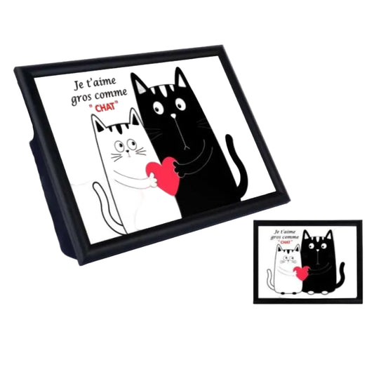 COUSSIN DE LECTURE- JE T'AIME GROS COMME CHAT