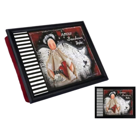 COUSSIN DE LECTURE- L'ANGE FOND ROUGE