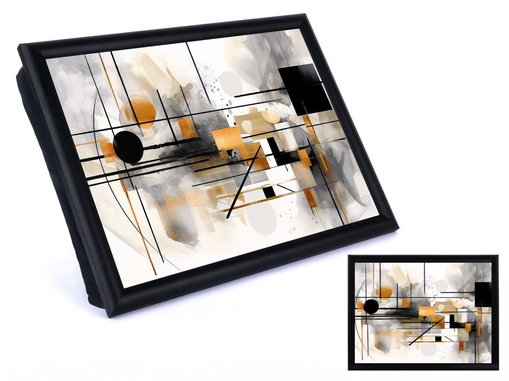 COUSSIN LECTURE- MODERNE TONS GRIS-NOIR-OR