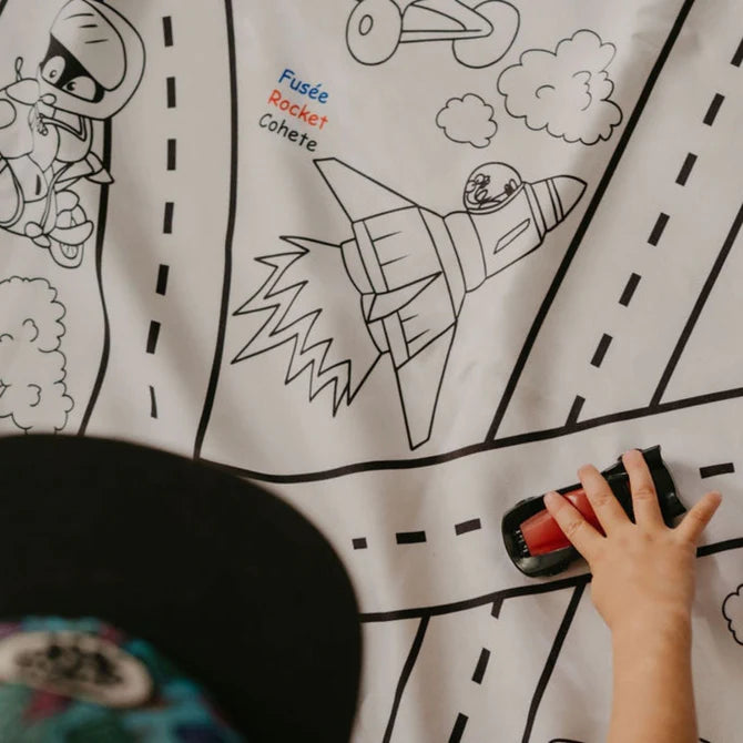 BIMBOO - NAPPE A COLORIER 45 X 45" -  TRANSPORT