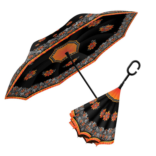 RAIN CAPER - PARAPLUIE REVERSIBLE "FLEURS D'ORANGER LAUREL BURCH"
