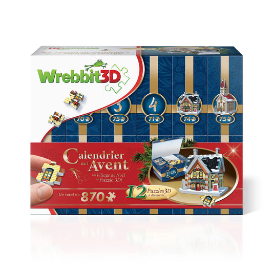 WREBBIT - CALENDRIER DE L'AVENT UN VILLAGE DE NOËL 3D 870MCX
