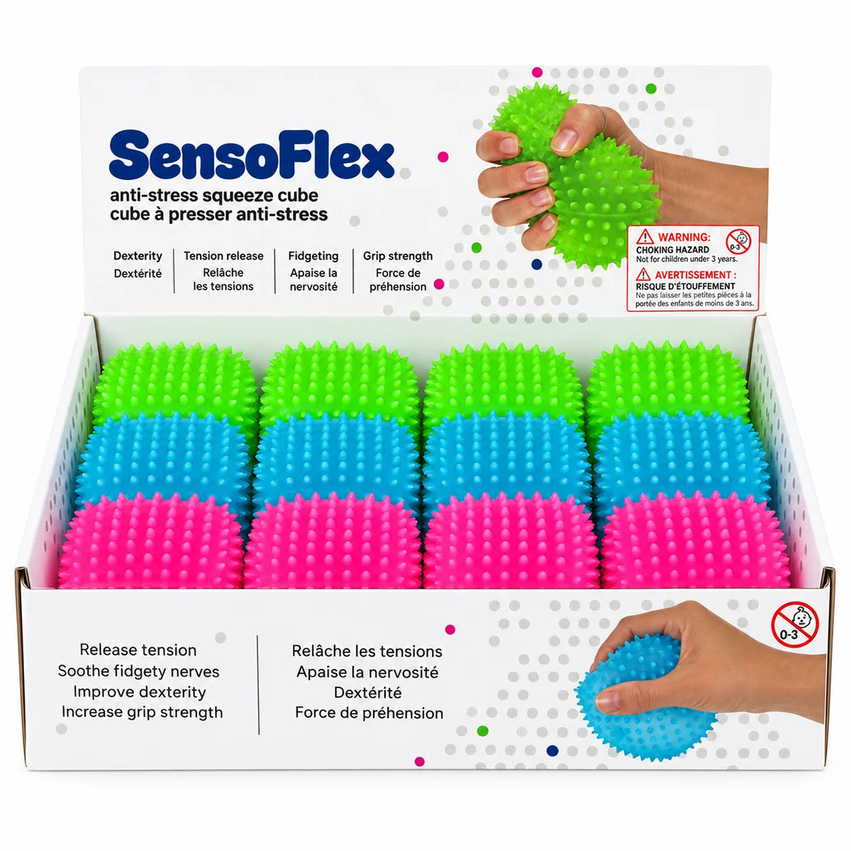 CUBE SENSORIEL TEXTURE "SENSOFLEX" COULEURS ASST