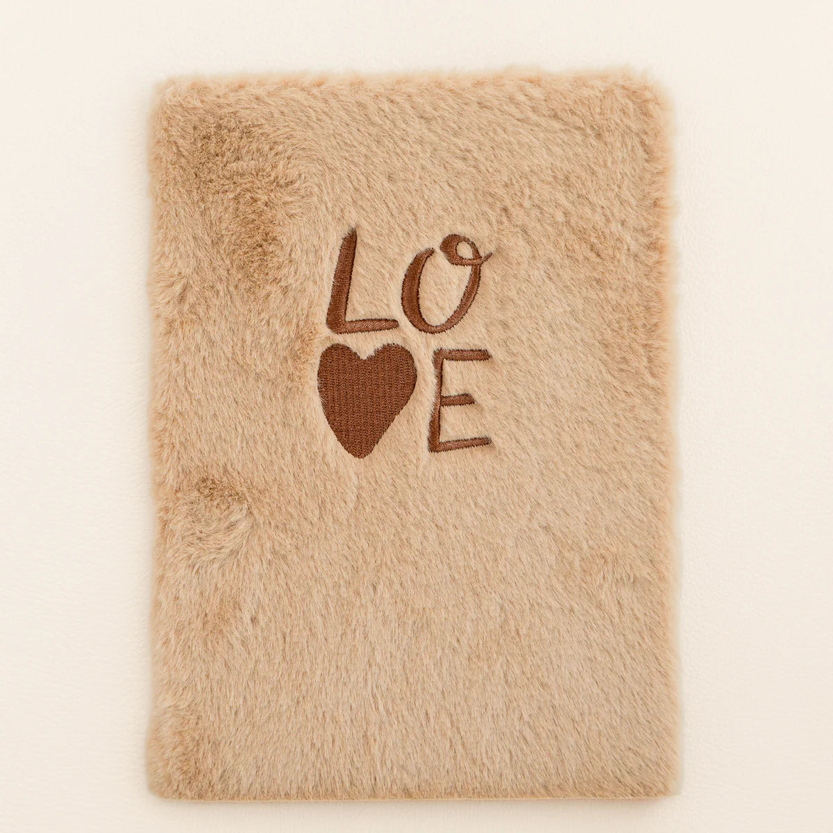 CAHIER NOTE 6 X 8" FOURRURE BRUN - LOVE