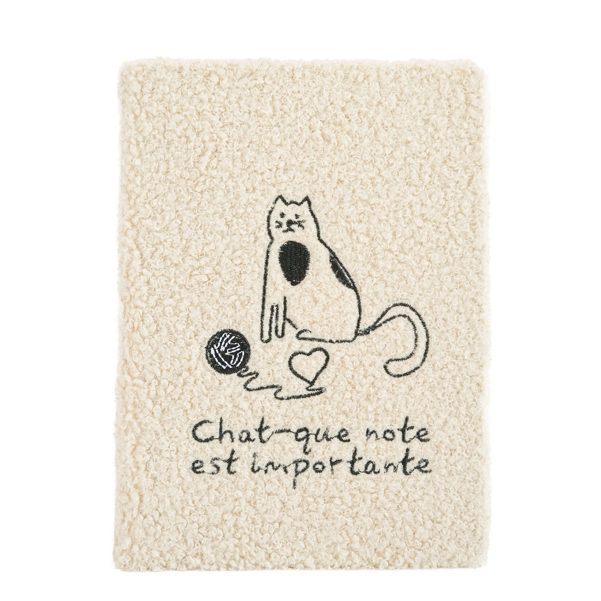 CAHIER 6 X 8" LAINE BOUCLE "CHAT-QUE NOTE"