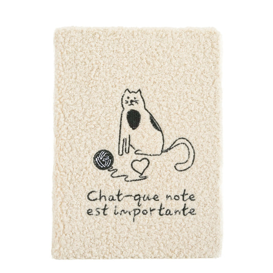 CAHIER 6 X 8" LAINE BOUCLE "CHAT-QUE NOTE"