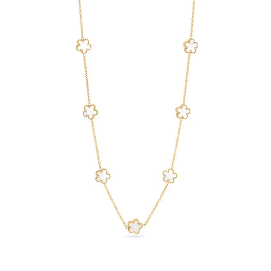 MIA BIJOUX - CHAINE 16" - "NELLIE II" - OR & NACRE PERLE