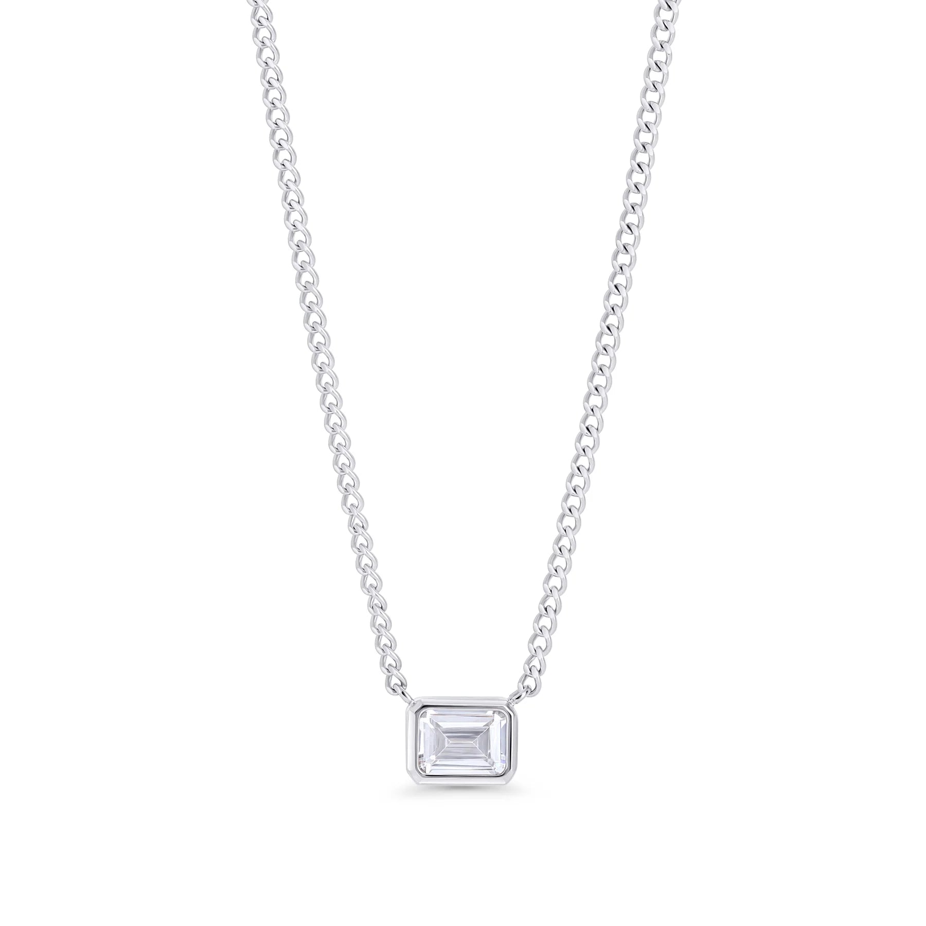 MIA BIJOUX - CHAINE 17" PENDENTIF "YSEULT" - ARGENT