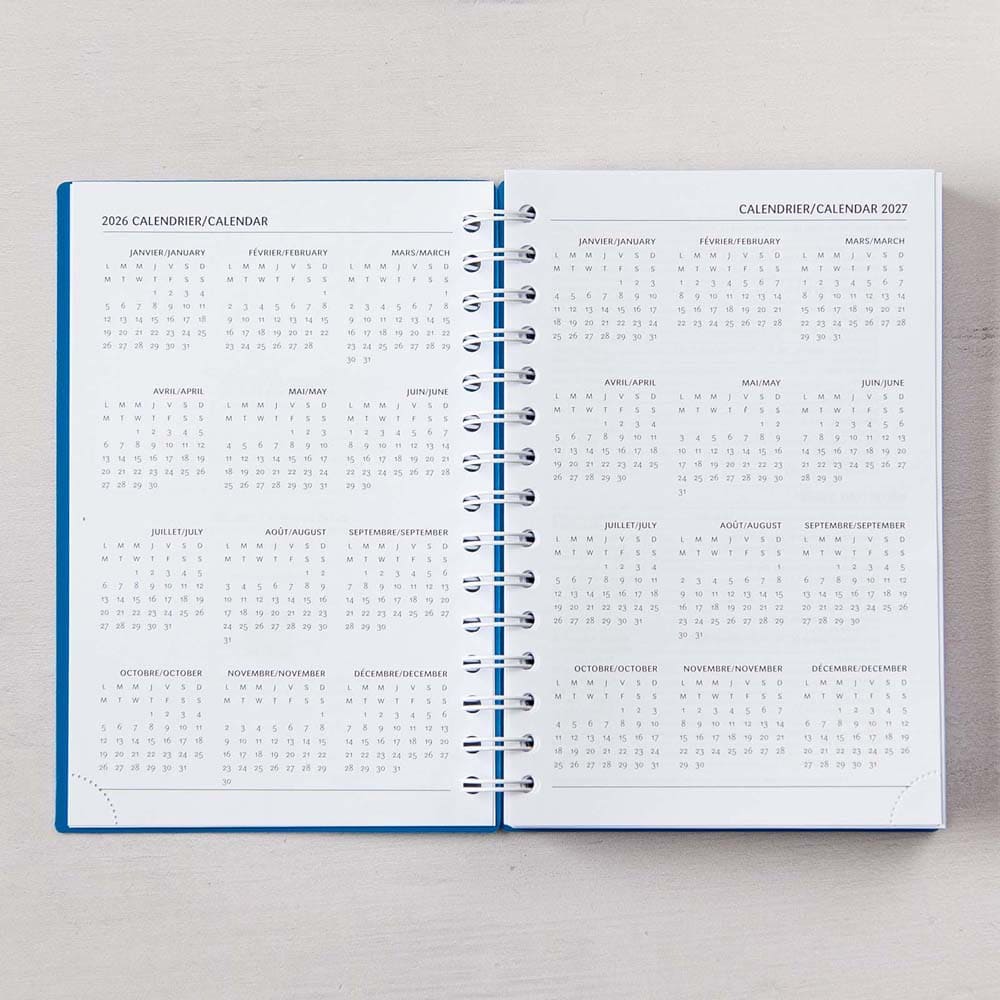 W.MAXWELL - AGENDA JOURNALIER 2026-27 "EURO-E" - BLEU