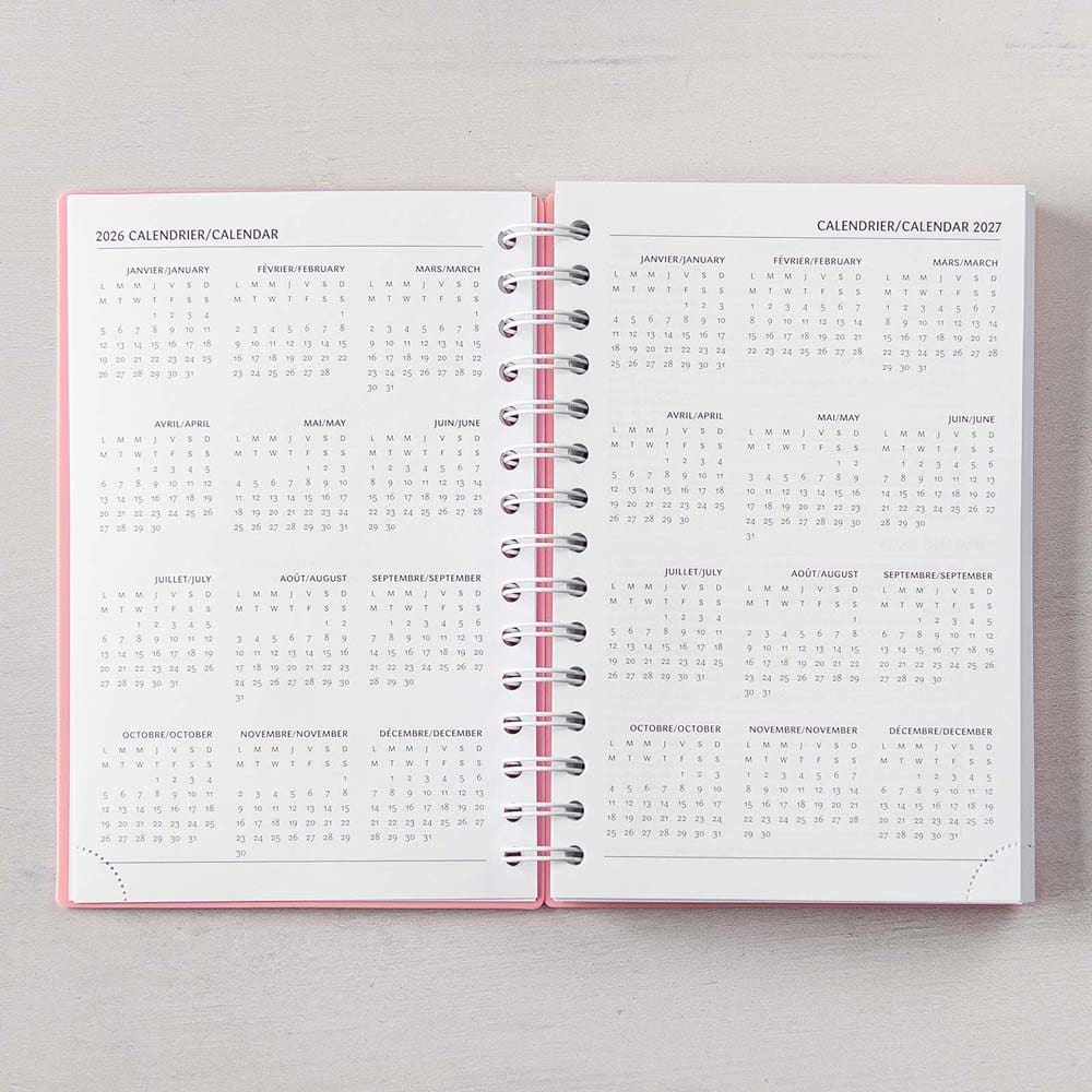 W.MAXWELL - AGENDA JOURNALIER 2026-27 "EURO-E" - ROSE