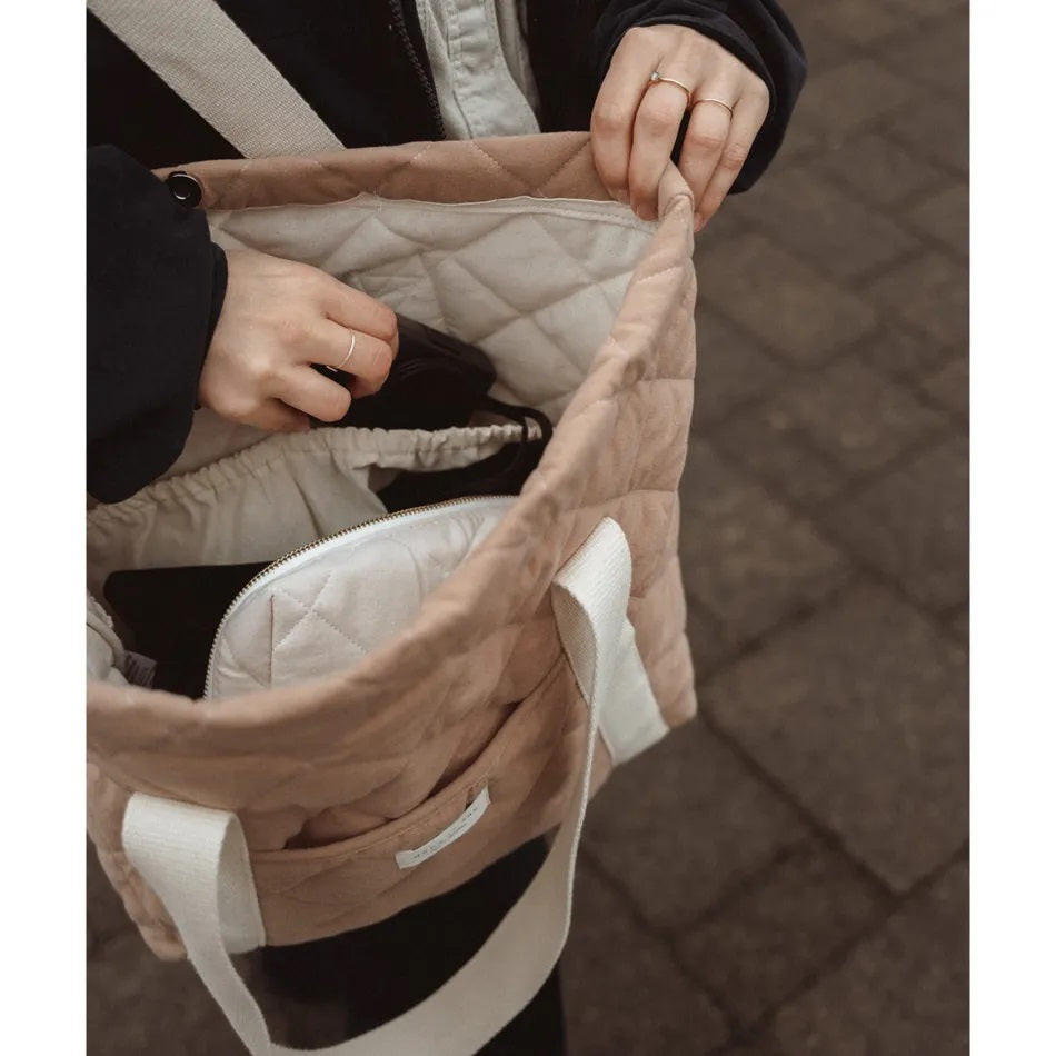 FOURRE-TOUT MATELASSE 19.25" X 13.25" X 6" - TAN