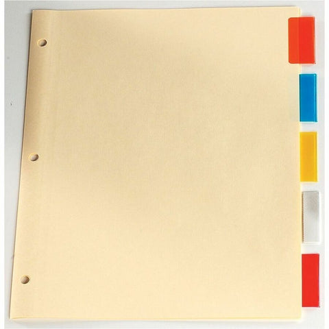 SCOLAIRE PAPETERIE - Intercalaires avec insertions  Lettre. 3 perforations. Couleurs variées., 5 onglets