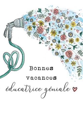 STÉPHANIE RENIÈRE - CARTE SOUHAIT - BONNE VACANCE EDUCATRICE