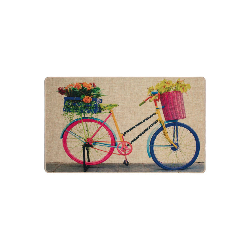 TAPIS POLY 18 X 29.5"- VELO FLEURS MULTICOLORE
