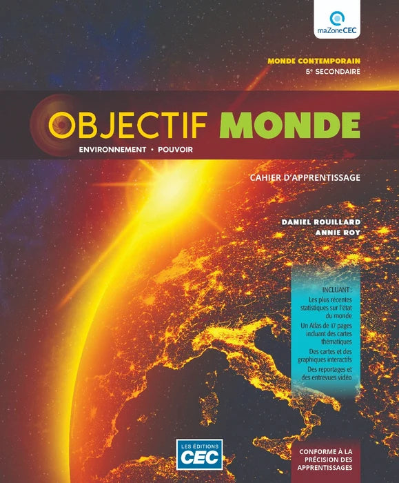 OBJECTIF MONDE – PAPIER + WEB  – SECONDAIRE 5