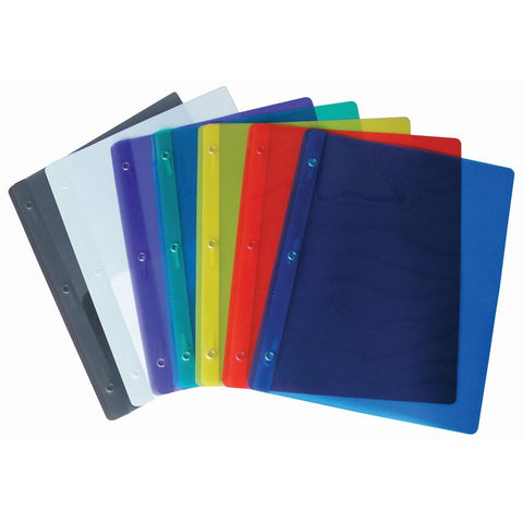 SCOLAIRE PAPETERIE - COUVERTURE SOUPLE POLY 2 POCHETTES & 3 ATTACHES TRANSLUCIDE