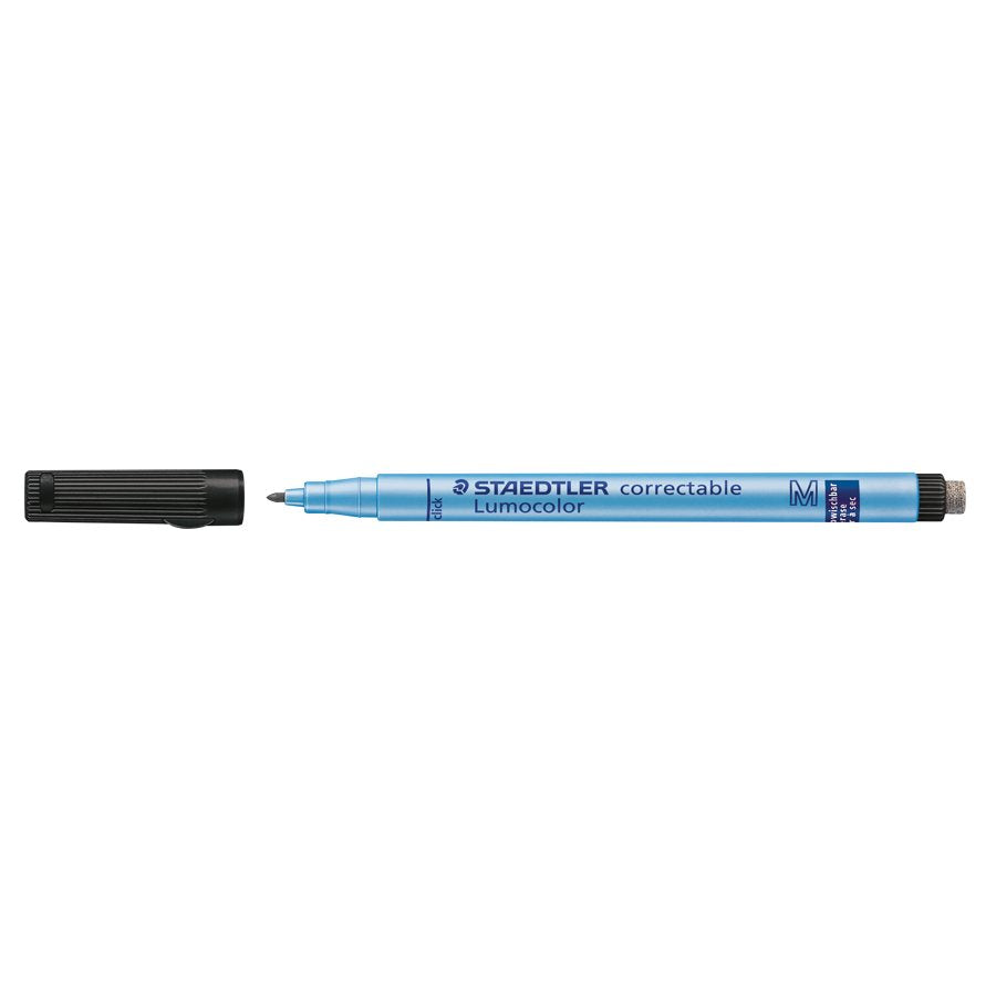 SCOLAIRE PAPETERIE - MARQUEUR EFFACABLE"LUMOCOLOR" POINTE MOYENNE NOIR