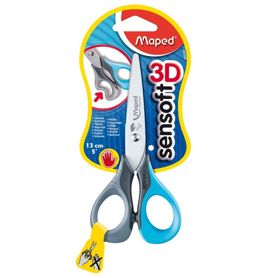 SCOLAIRE PAPETERIE - CISEAU 5" GAUCHER SENSOFT 3D