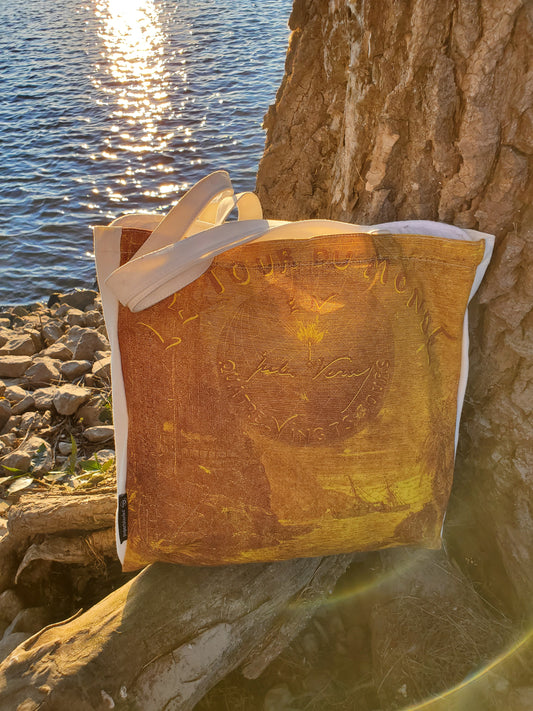 PAPERBLANKS - SAC CANEVAS"J VERNE - AROUND WORLD" 15X15X3½