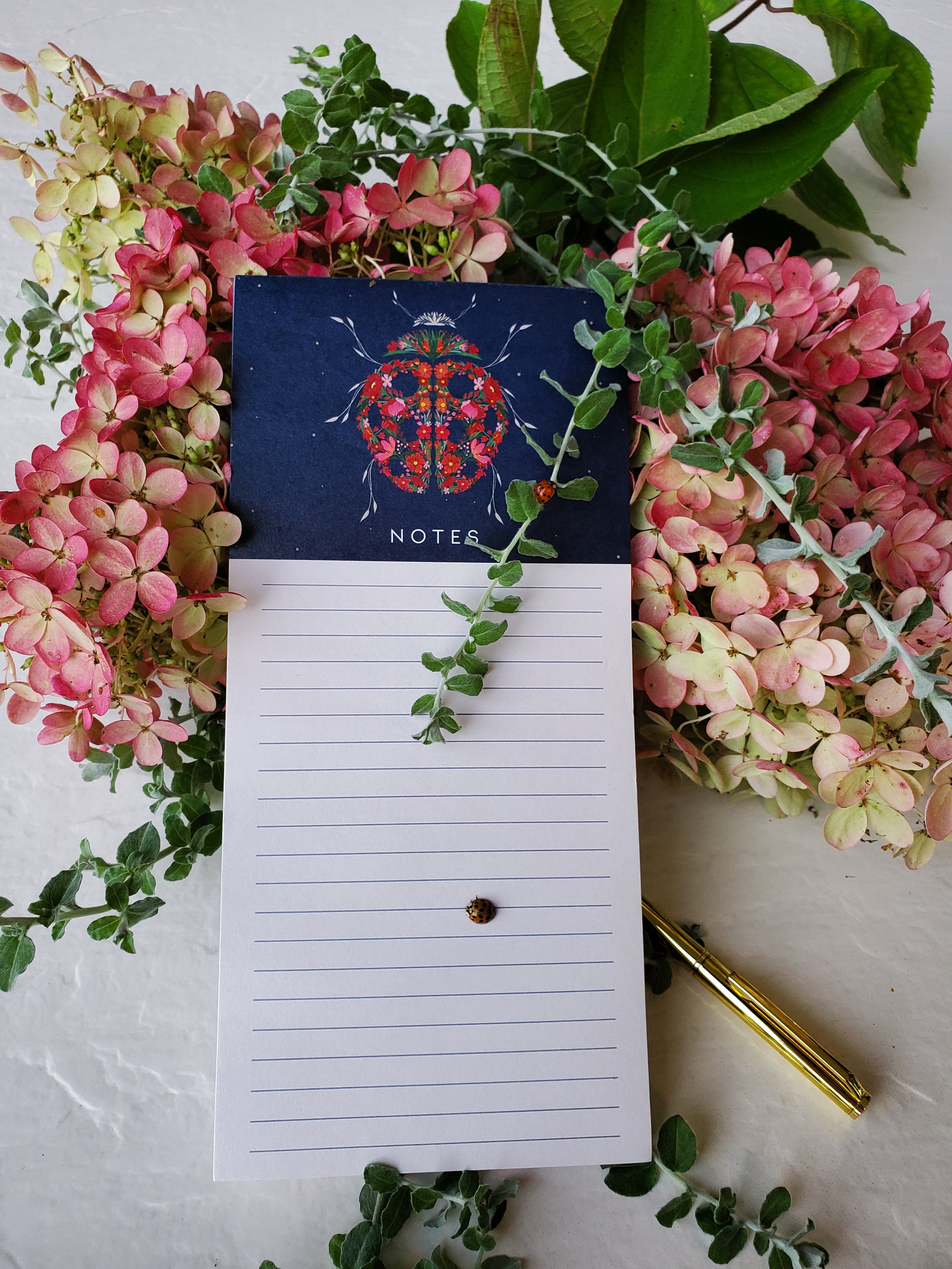 LADY JAYNE - COCCINELLE BLOC-NOTE MAGNÉTIQUE & STYLO