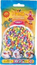 HAMA - SAC 1000 PERLES PASTEL ASSORTIES