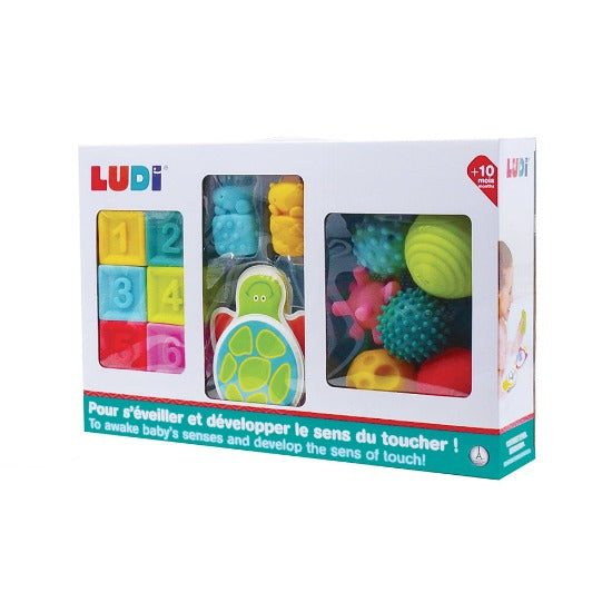 LUDI - COFFRET EVEIL LIVRE/CUBE/BALLE
