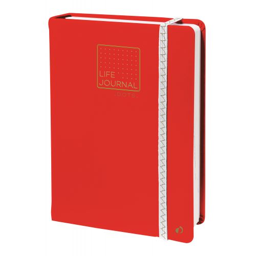 QUO VADIS - CARNET 21 JOURNAL "DOTS"  6 X 8¼ ROUGE CORAIL