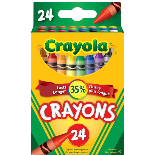 SCOLAIRE PAPETERIE - CRAYON DE CIRE "CRAYOLA" @24