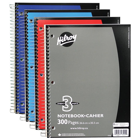 SCOLAIRE PAPETERIE - CAHIER SPIRALE 3 SUJETS 300P