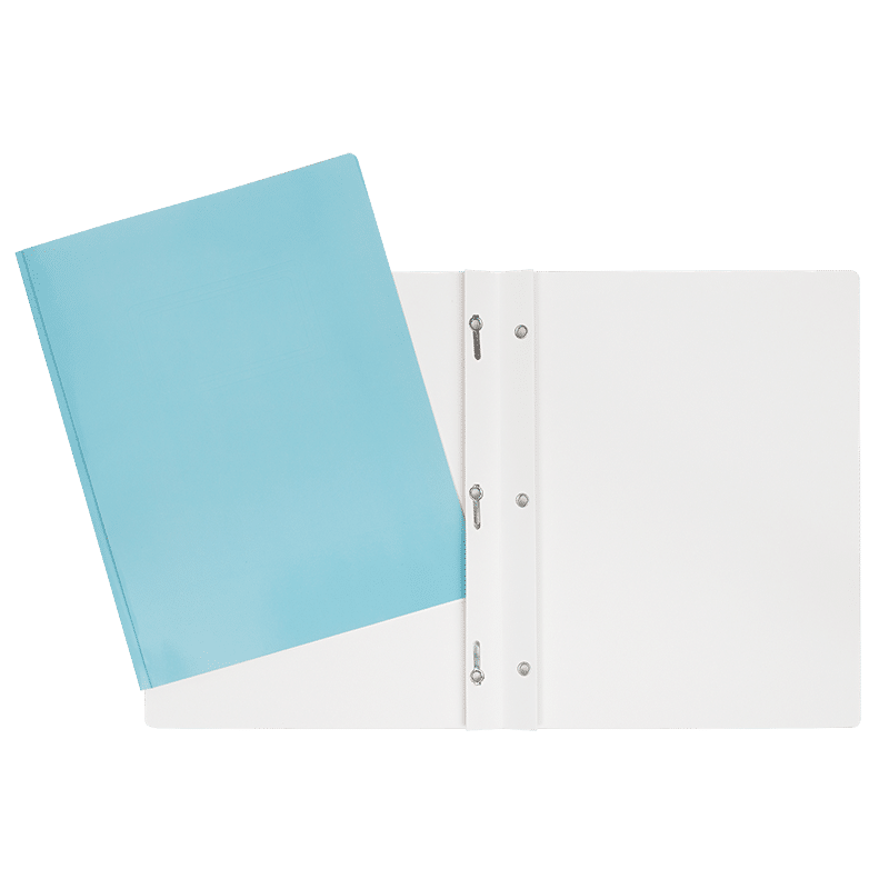 SCOLAIRE PAPETERIE - COUVERTURE DUO-TANG LAMINÉ 3 ATTACHES BLEU PALE