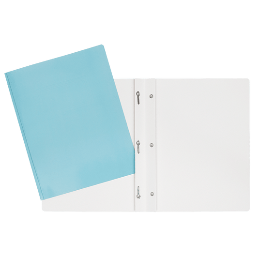 SCOLAIRE PAPETERIE - COUVERTURE DUO-TANG LAMINÉ 3 ATTACHES BLEU PALE