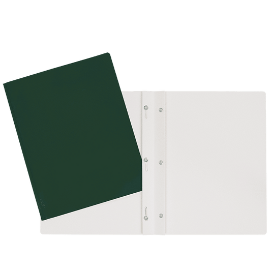 SCOLAIRE PAPETERIE - COUVERTURE DUO-TANG LAMINÉ 3 ATTACHES VERT FONCÉ