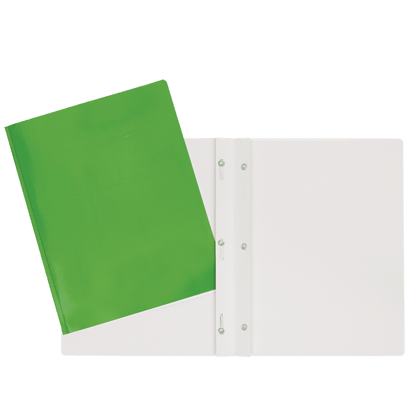 SCOLAIRE PAPETERIE - COUVERTURE DUO-TANG LAMINÉ 3 ATTACHES VERT PALE