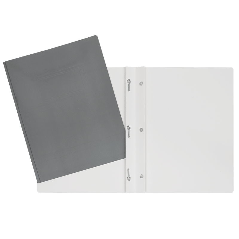 SCOLAIRE PAPETERIE - COUVERTURE DUO-TANG LAMINÉ 3 ATTACHES GRIS