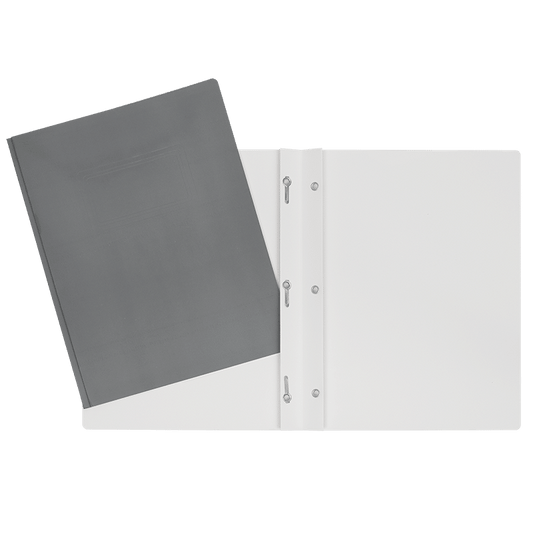 SCOLAIRE PAPETERIE - COUVERTURE DUO-TANG LAMINÉ 3 ATTACHES GRIS